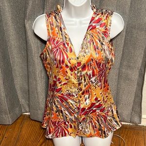Banana Republic Silk Multi Color Top Size - M